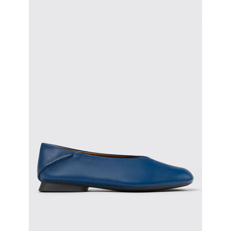 Blue Leather Ballet Flats