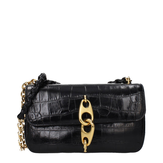 Black Leather Shoulder Bag