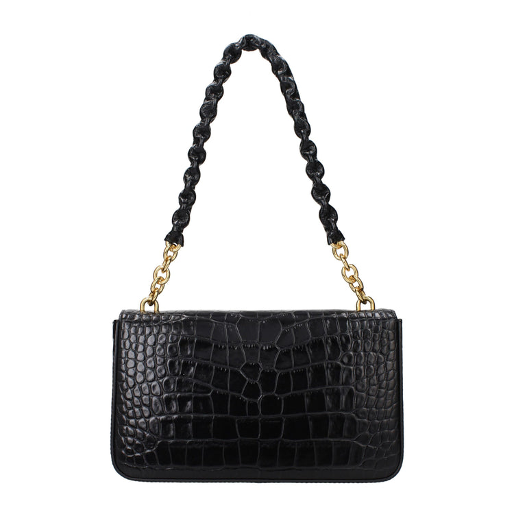 Black Leather Shoulder Bag