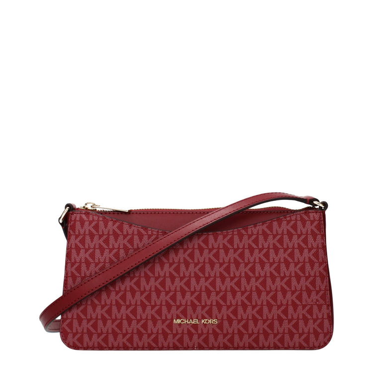 Red Fabric Crossbody Bag