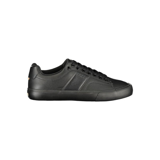 Black Polyurethane Men Sneaker