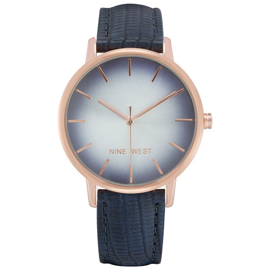 Blue Leather Dress Watch