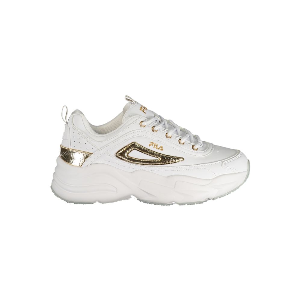 White Polyester Women Sneaker