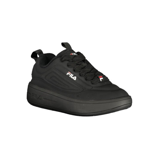 Black Polyurethane Women Sneaker