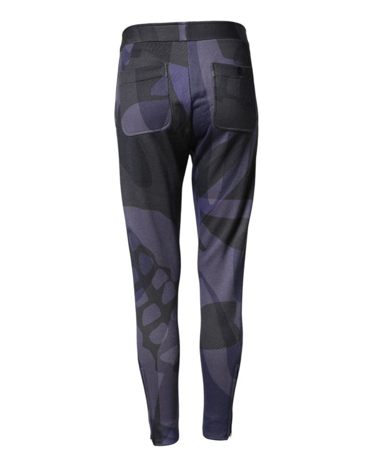 Multicolor Patterned Tapered Fit Men Pants
