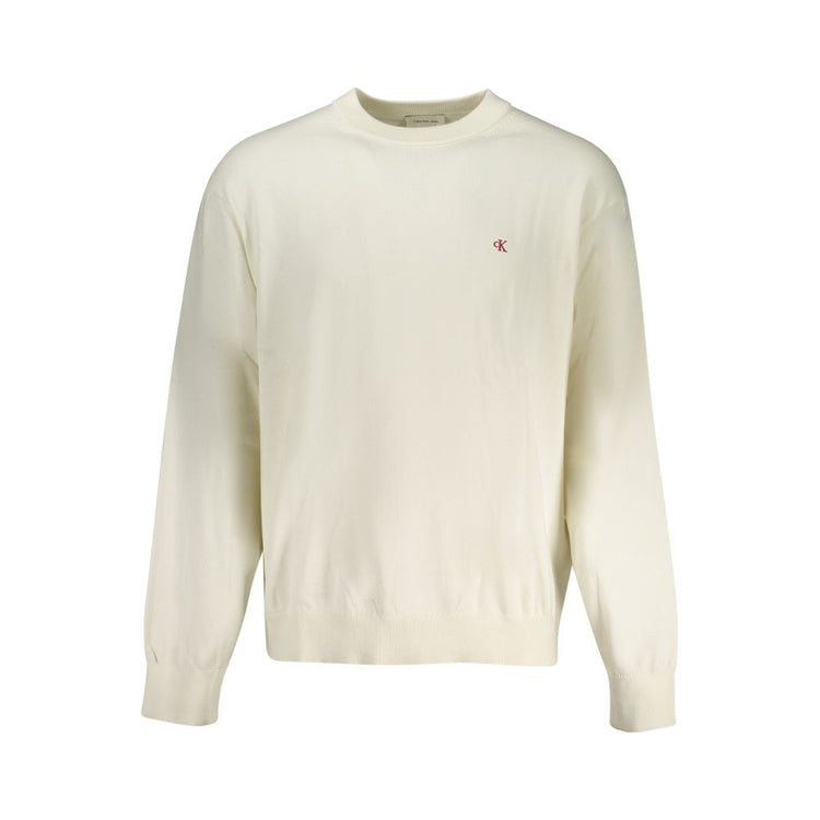 White Cotton Men Sweater