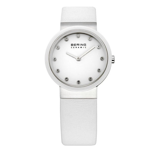 White Fur Dress Watch