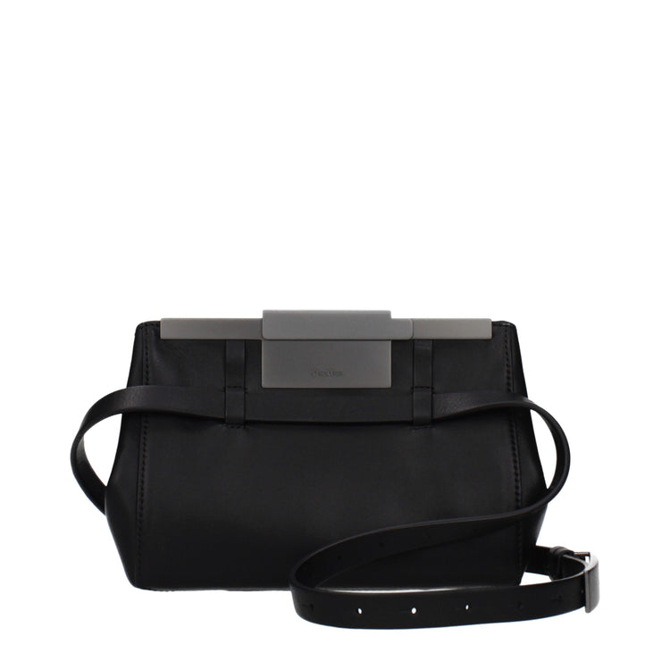 Black Leather Crossbody Bag