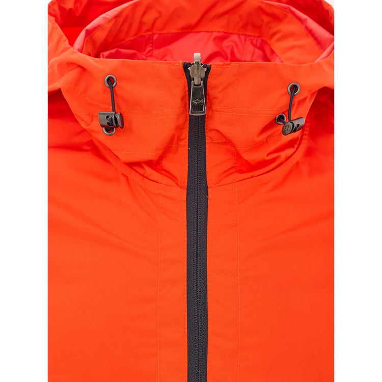 Orange Polyester Shell Jacket