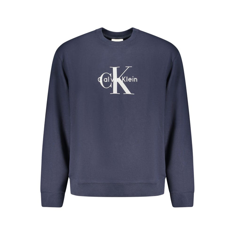 Blue Cotton Men's Sweatshirt