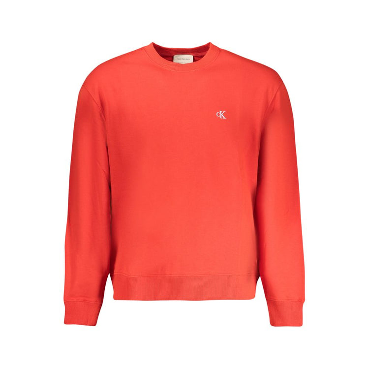 Red Cotton Men Sweatshirt