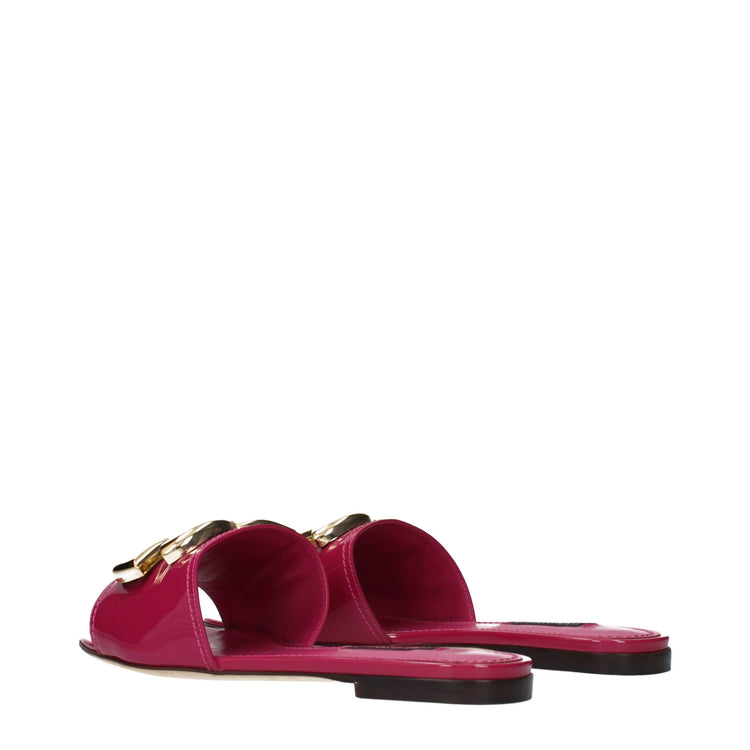 Pink Leather Slippers