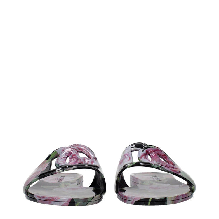 Black Cotton Slippers