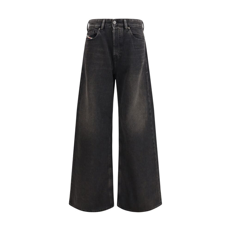 Black Cotton Relaxed Fit Jeans