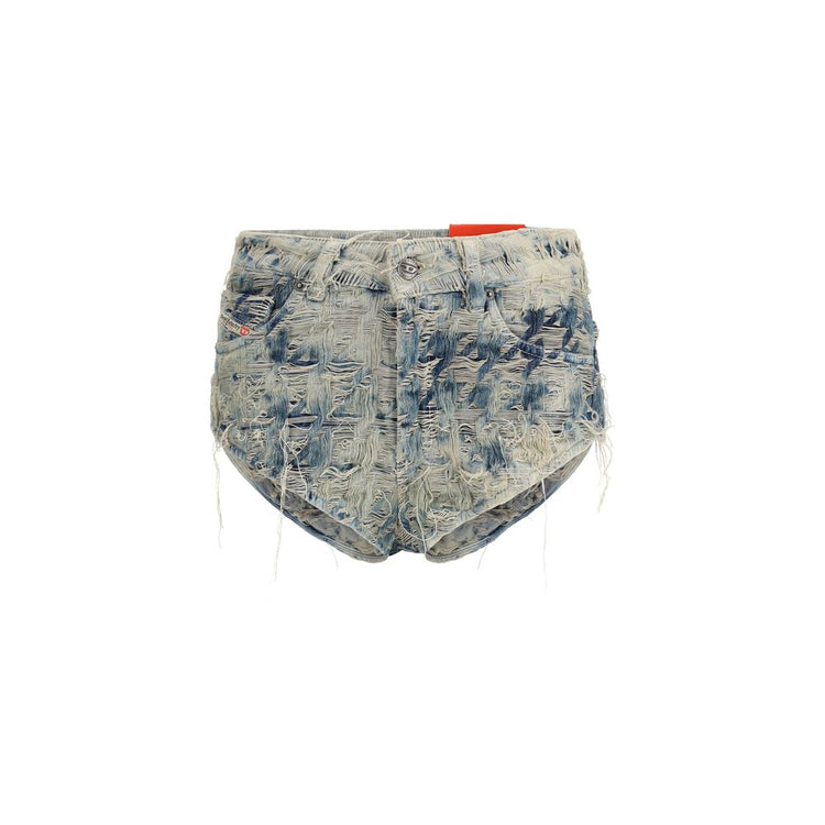 Light Blue Cotton Bermuda Shorts