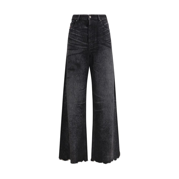 Black Cotton Relaxed Fit Jeans