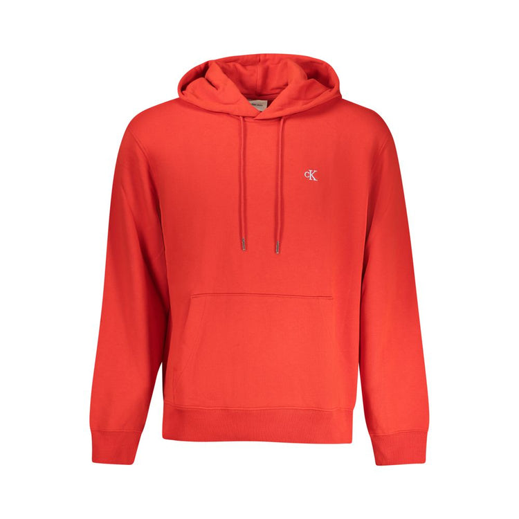 Red Cotton Men Sweatshirt