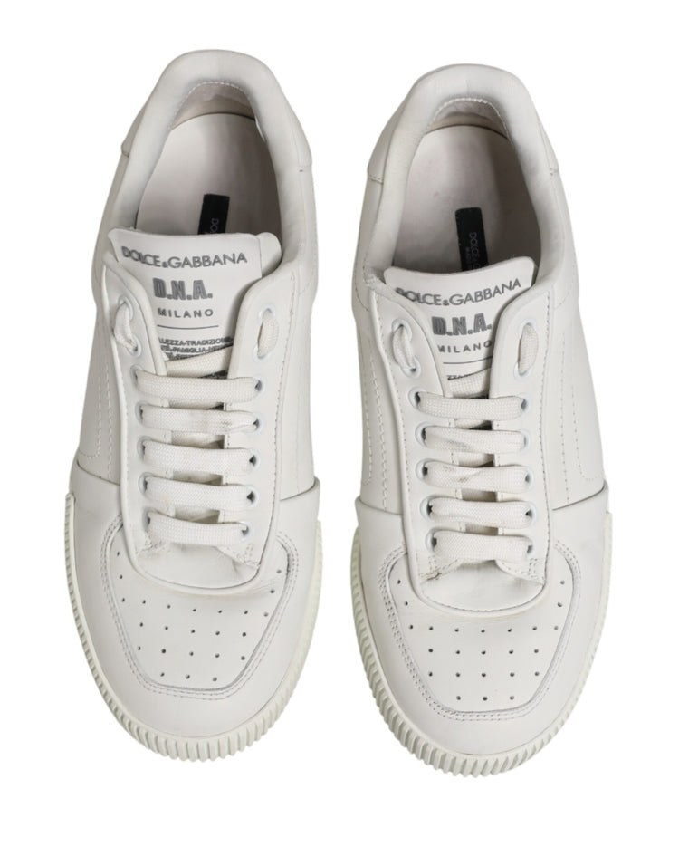 White MIAMI Calf Low Top Men Sneakers  Shoes