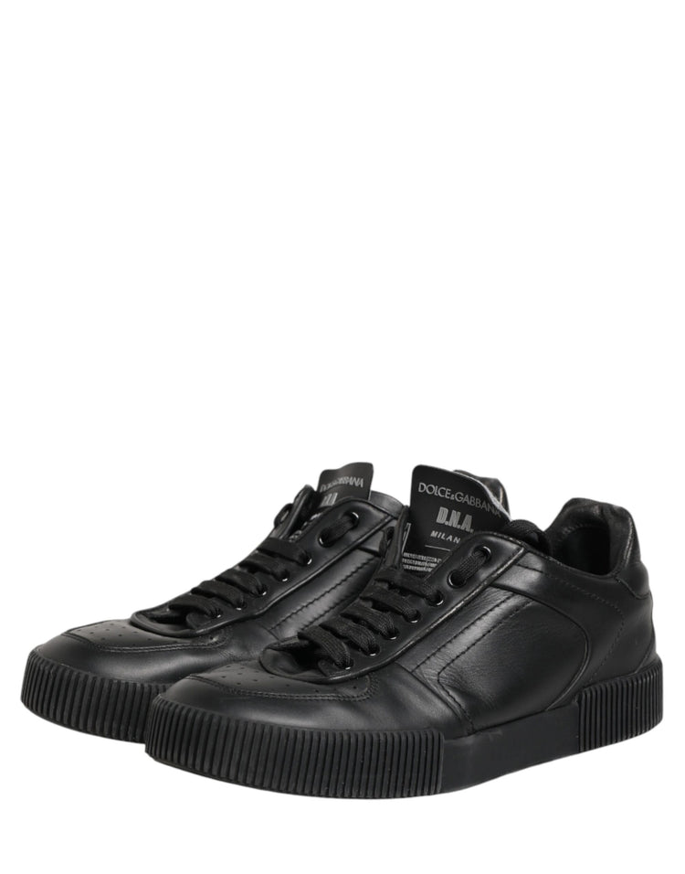 Black MIAMI Calf Low Top Men Sneakers  Shoes