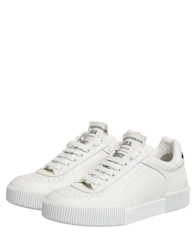 MIAMI Calf Low Top Men Sneakers  White