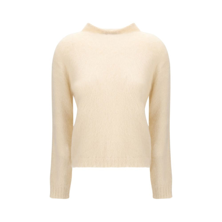 Cream Polyamide Sweatshirt