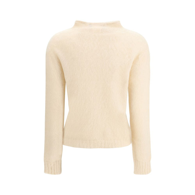 Cream Polyamide Sweatshirt