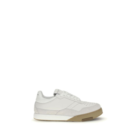 White Calf Leather Bos Taurus Chunky Sneakers