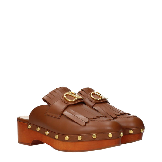 Brown Leather Slippers