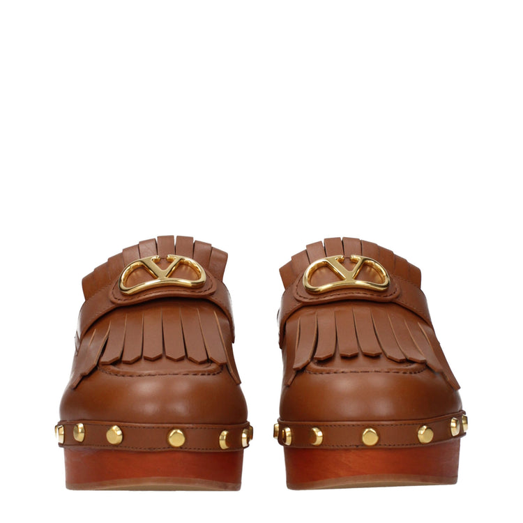 Brown Leather Slippers