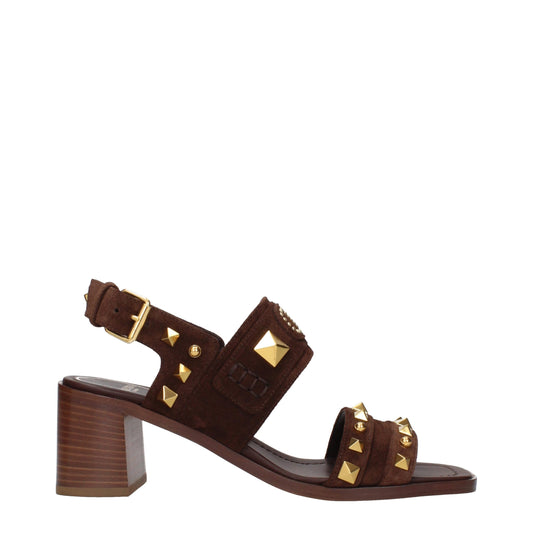 Brown Leather Strap-On Sandals