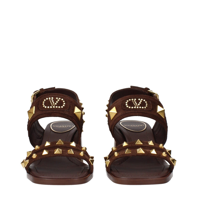 Brown Leather Strap-On Sandals