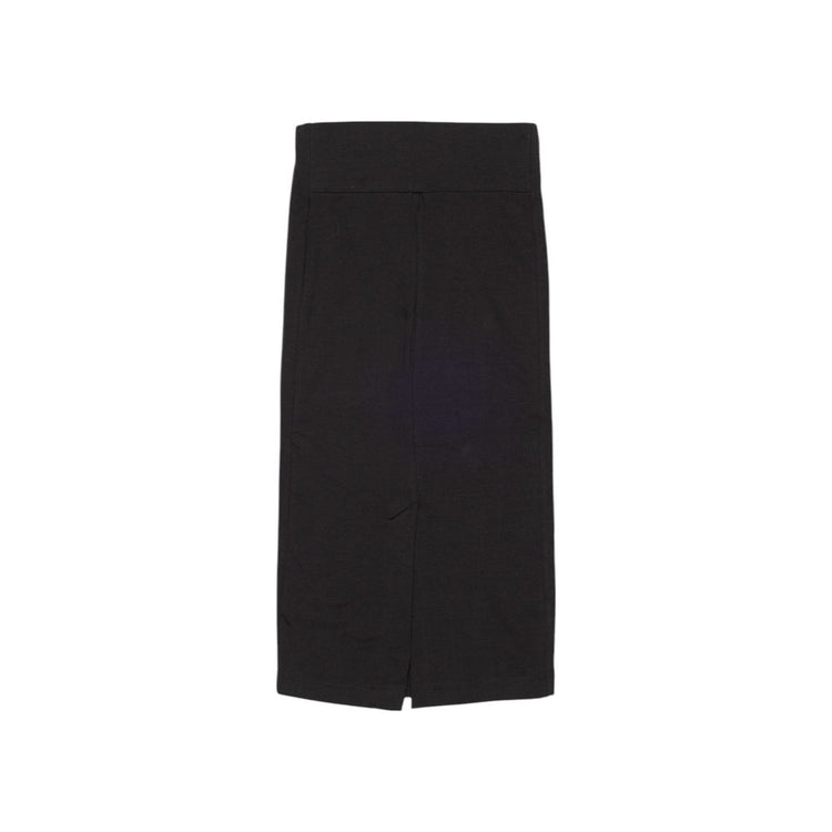 Black Cotton Long Skirt