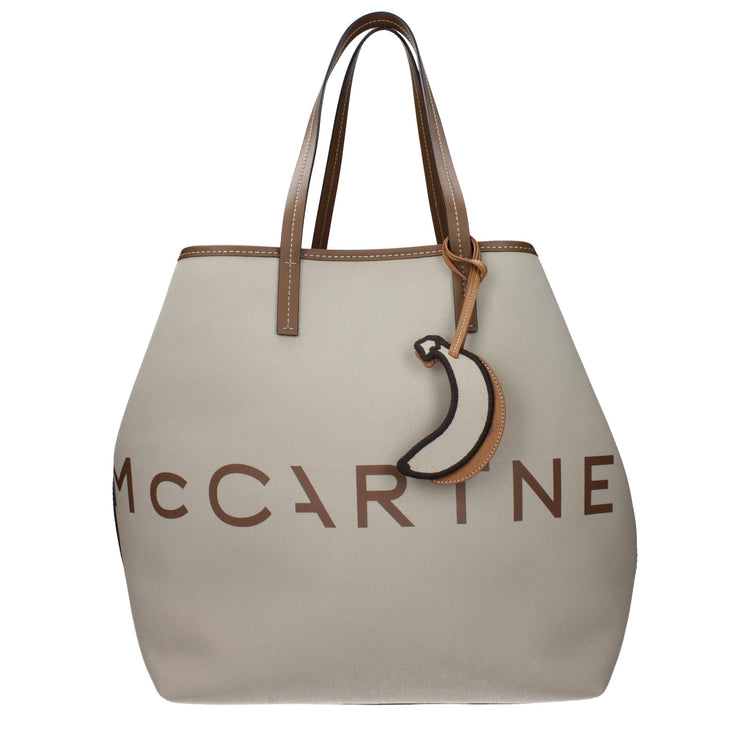 Beige Fabric Shoulder Bag