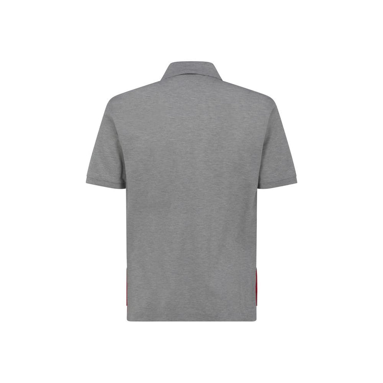 Gray Cotton Polo Shirt