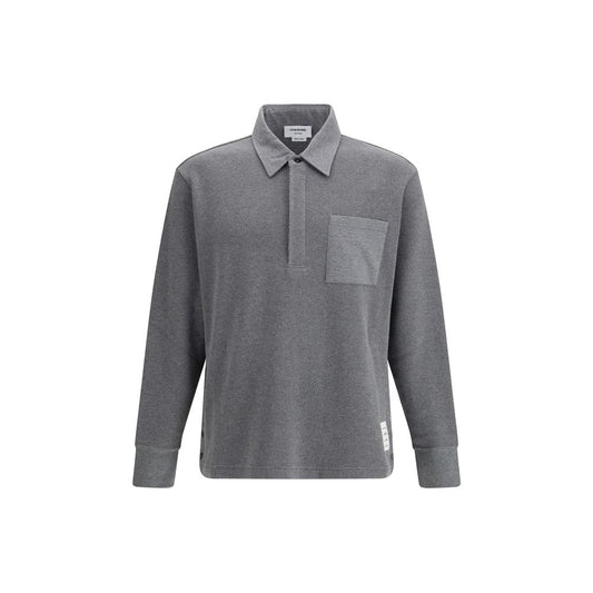Gray Cotton Polo Shirt
