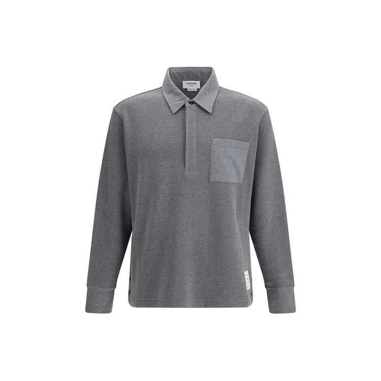 Gray Cotton Polo Shirt