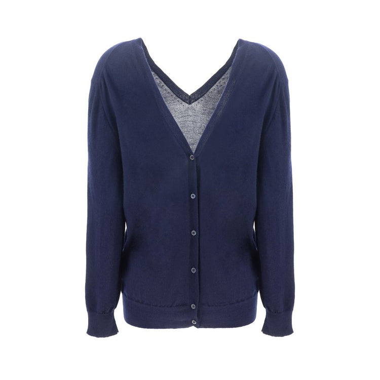 Blue Cashmere Cardigan
