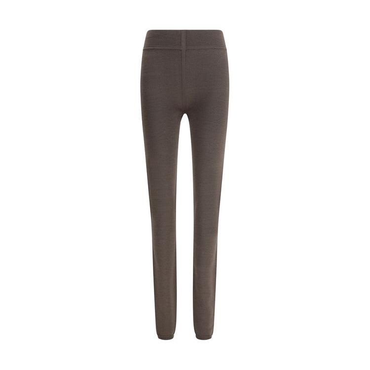 Gray Fleece Wool Leggings