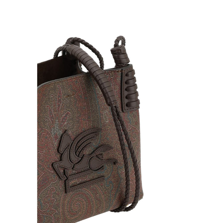 Brown Fabric Shoulder Bag