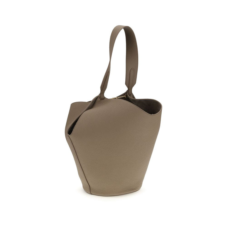 Beige Calf Leather Bos Taurus Shoulder Bag