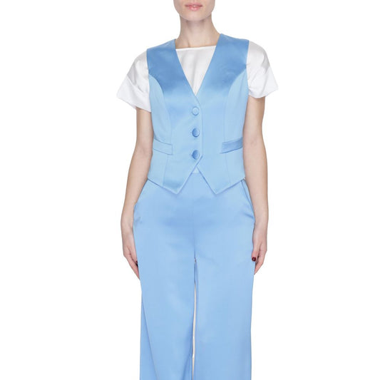 Blue Polyester Waistcoat