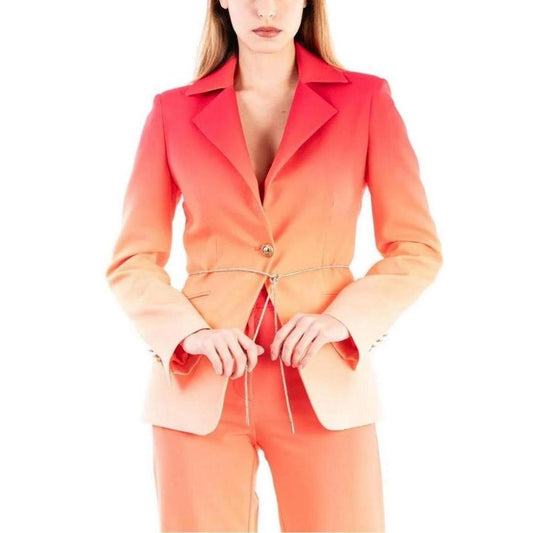 Orange Polyester Blazer