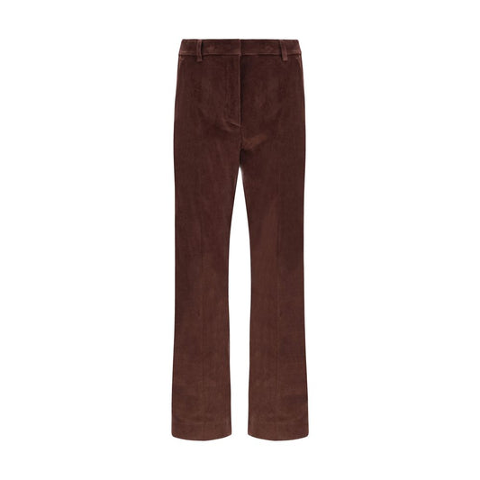 Bordeaux Cotton Cropped Pants