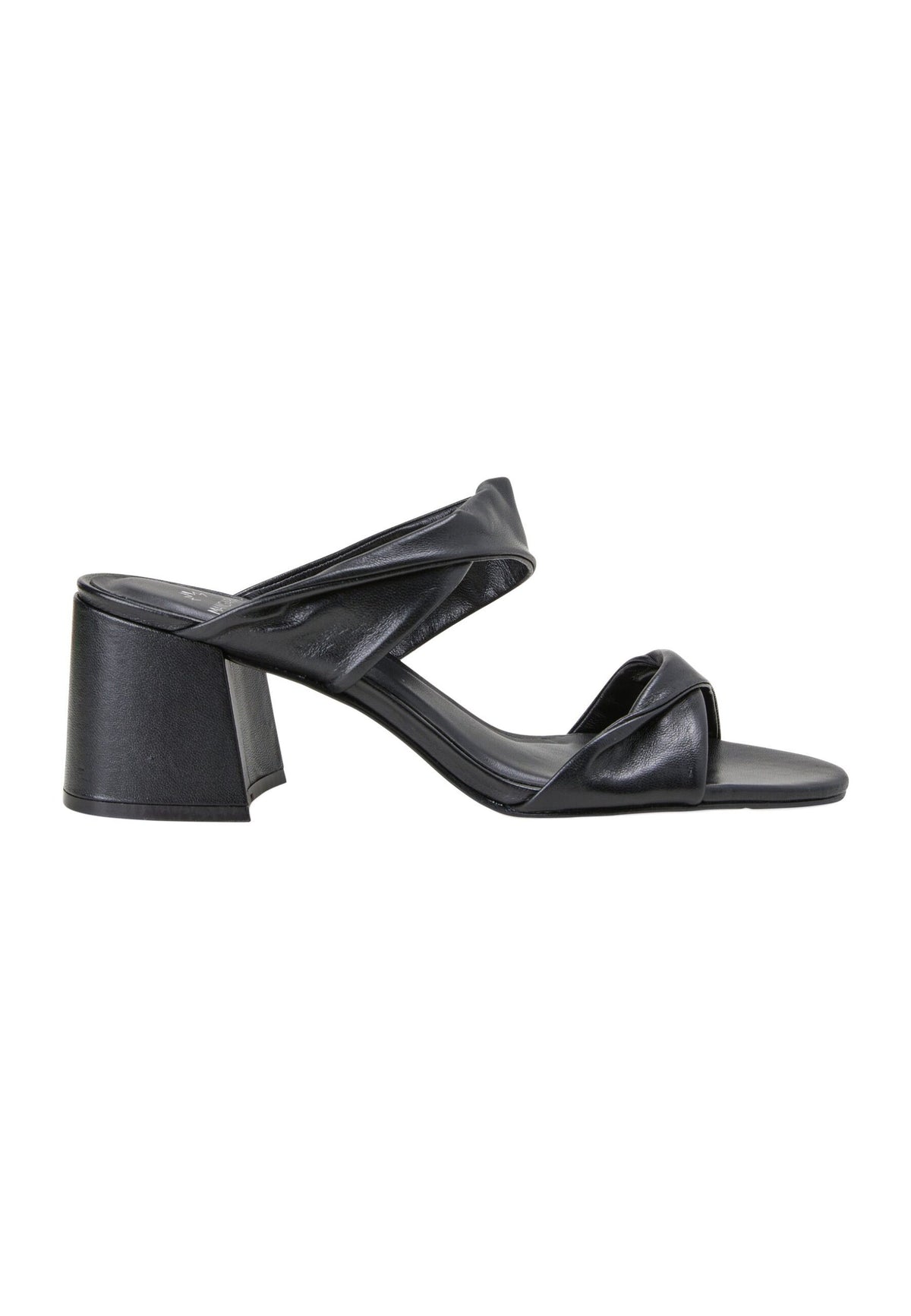 Black Goat Leather Mules Xaxim – Women’S 6.5 Cm Block Heel Sandals