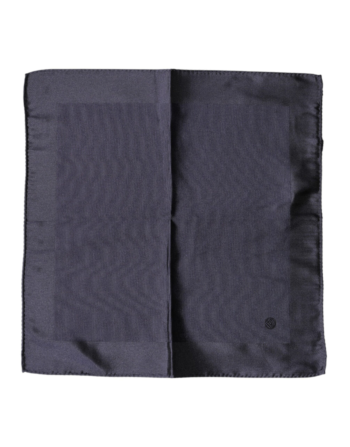 Blue Logo Silk Men Square Handkerchief Scarf