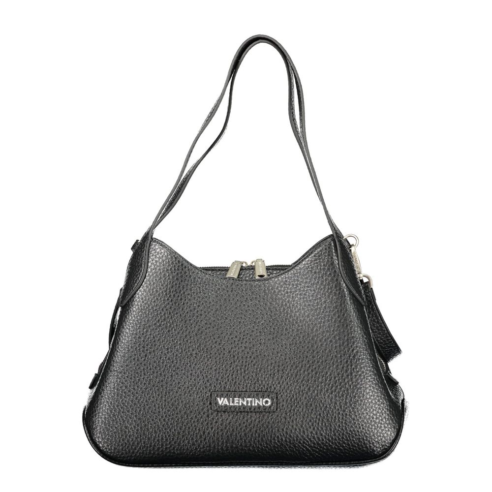 Black Polyurethane Women Handbag
